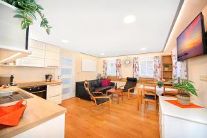 Kuchyň nebo kuchyňský kout v ubytování Apartmány mlýn