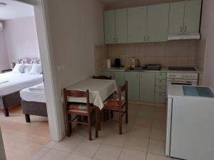 Kuchyň nebo kuchyňský kout v ubytování Apartments MIMOZA