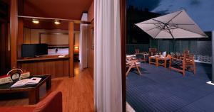 Balkón nebo terasa v ubytování Grand Hotel Elite