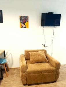 TV a/nebo společenská místnost v ubytování Hotel Art Nikola Rooms