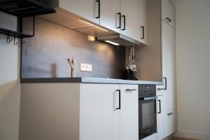 Kuchyň nebo kuchyňský kout v ubytování JUNIK Apartments Oberhausen