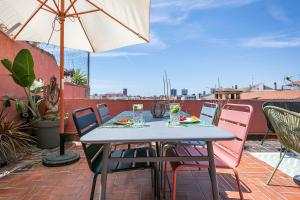 Balkón alebo terasa v ubytovaní Glam Penthouse Barcelona