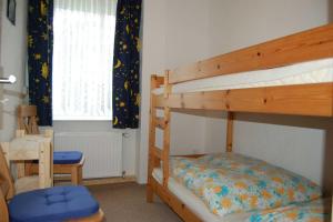 Postel nebo postele na pokoji v ubytování Ferienhaus 1 _ Ferien im Gutspark