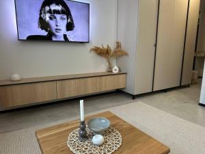 TV a/nebo společenská místnost v ubytování Pasteli_Apart