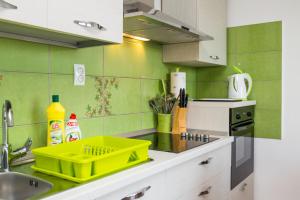 Kuchyň nebo kuchyňský kout v ubytování Apartment Mande
