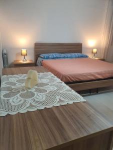 Ένα ή περισσότερα κρεβάτια σε δωμάτιο στο Appartamento Ex Feudo Marotta