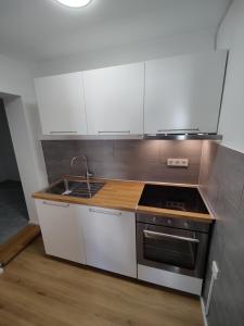 Kuchyň nebo kuchyňský kout v ubytování Ferienwohnung Olpe