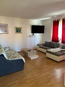 TV a/nebo společenská místnost v ubytování Apartman Jole