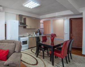 Kuchyň nebo kuchyňský kout v ubytování Hana Superior Apartments