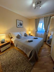Postel nebo postele na pokoji v ubytování Apartman Adrijan