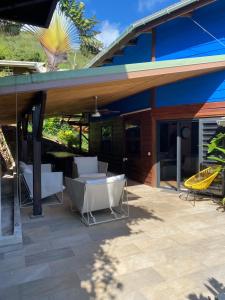 Patio nebo venkovní prostory v ubytování Maharepa Lodges