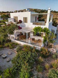 eine Luftaufnahme eines Hauses mit Garten in der Unterkunft Iliana Olive Branch in Adamas