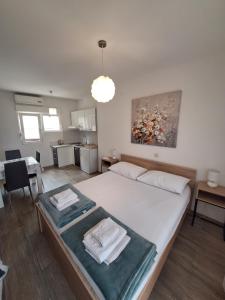 Postel nebo postele na pokoji v ubytování Apartmani Lisičina