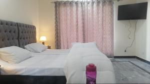 Ένα ή περισσότερα κρεβάτια σε δωμάτιο στο Lakeview Rooms & apartments