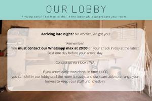 a page of a wedding invitation with a white sign at Sante Commune Yogyakarta in Yogyakarta