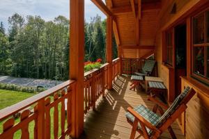 Balkón nebo terasa v ubytování Apartmány Jánky