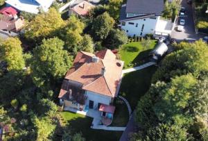 an overhead view of a house with a roof at Apartament JOYSO LIFE&SPA Brasov - Couples Only in Braşov