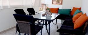 A seating area at Agapi Apartments