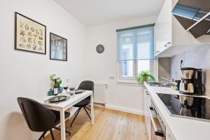 Η κουζίνα ή μικρή κουζίνα στο Sali Homes - Schwäbisch Hall, Altstadt #6 +24 φωτογραφίες