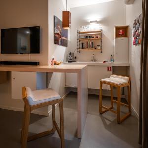 Kuchyň nebo kuchyňský kout v ubytování Antwerp For Two B&B