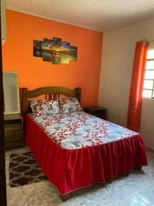 Ένα ή περισσότερα κρεβάτια σε δωμάτιο στο Sítio Ramos