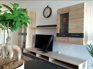 TV a/nebo společenská místnost v ubytování Apartment MOND - Nähe Hauptbahnhof mit Balkon