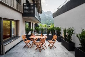 Rõdu või terrass majutusasutuses Appartements Hubenhof