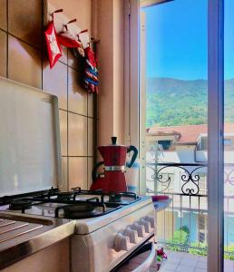 A kitchen or kitchenette at Una Araucaria sul mare