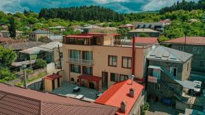an overhead view of a city with buildings at Margaliti in Telavi