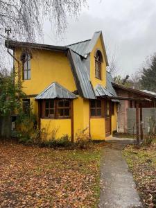 Bygningen som feriehuset ligger i