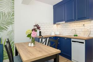 Kuchyň nebo kuchyňský kout v ubytování Akwamaryn Apartamenty