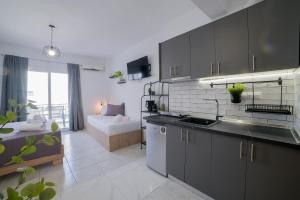 Ένα ή περισσότερα κρεβάτια σε δωμάτιο στο Dimitras luxury apartments 2nd