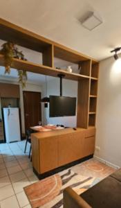Μια τηλεόραση ή/και κέντρο ψυχαγωγίας στο JM03 Apartamento com Ar Condicionado e Garagem +5 φωτογραφίες