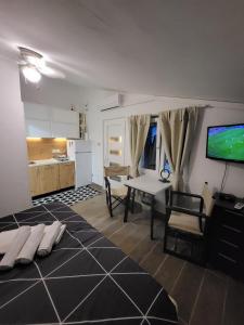 Posteľ alebo postele v izbe v ubytovaní Studio apartman Diklo