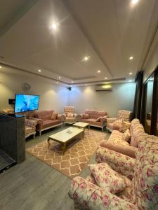 TV i/ili multimedijalni sistem u objektu شاليه هدى دورين والعاب مائيه