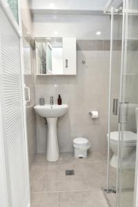 Koupelna v ubytování Casa al' tati