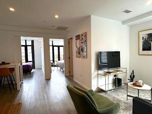 Телевизор и/или развлекательный центр в Huge Modern 2 bedroom in Little Italy