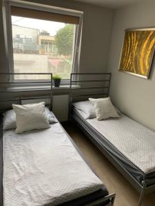 Postel nebo postele na pokoji v ubytování Omega Apartment