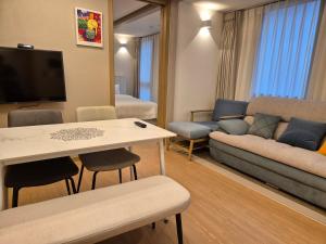 TV a/nebo společenská místnost v ubytování The solid residence - Elbon the stay by haeundae