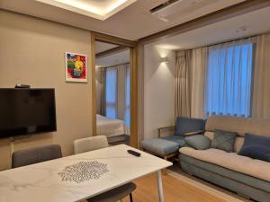 Posezení v ubytování The solid residence - Elbon the stay by haeundae