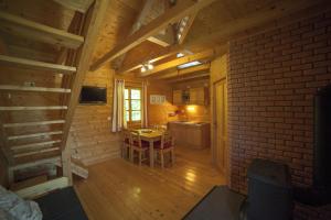 Duży pokój z kuchnią i jadalnią w obiekcie Holiday Homes Eko Klanac w mieście Rakovica