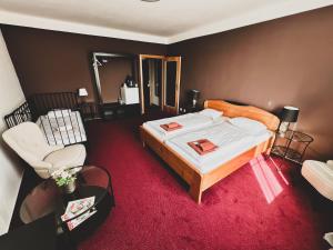 Postel nebo postele na pokoji v ubytování hotel Florian Sedlčany