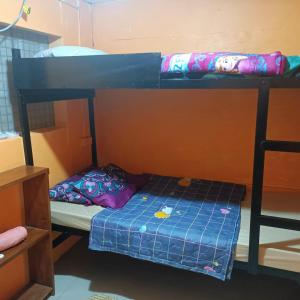a bedroom with two bunk beds and a bed at Sevene Transient Inn in Puerto Princesa City