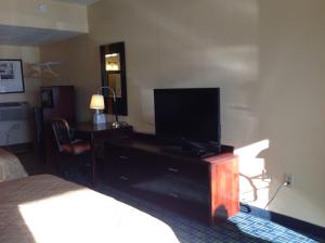 a bedroom with a bed and a television on a dresser at DIAMOND INN & SUITES in Richmond