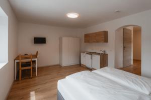 Kuchyň nebo kuchyňský kout v ubytování Kalkalpen Apartments