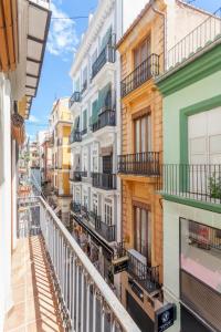 a view from a balcony of a building at Modern Flat by Mercado Central in Ciutat Vella in Valencia