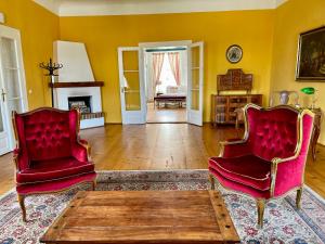 Ruang duduk di Schlosshotel Mailberg