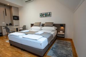 Krevet ili kreveti u jedinici u okviru objekta Végvár Spa Apartman