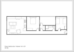 Plán poschodí v ubytovaní Velarde Deluxe Beach Flat byCanary365