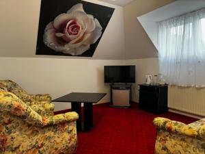 TV a/nebo společenská místnost v ubytování BUTIK Hotel 350m od plaży